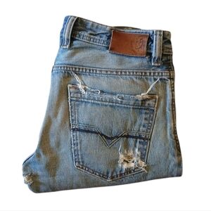 Diesel Industry VTG Koffha Bootcut Denim Italy Y2K Size 30/32 Distressed Jeans